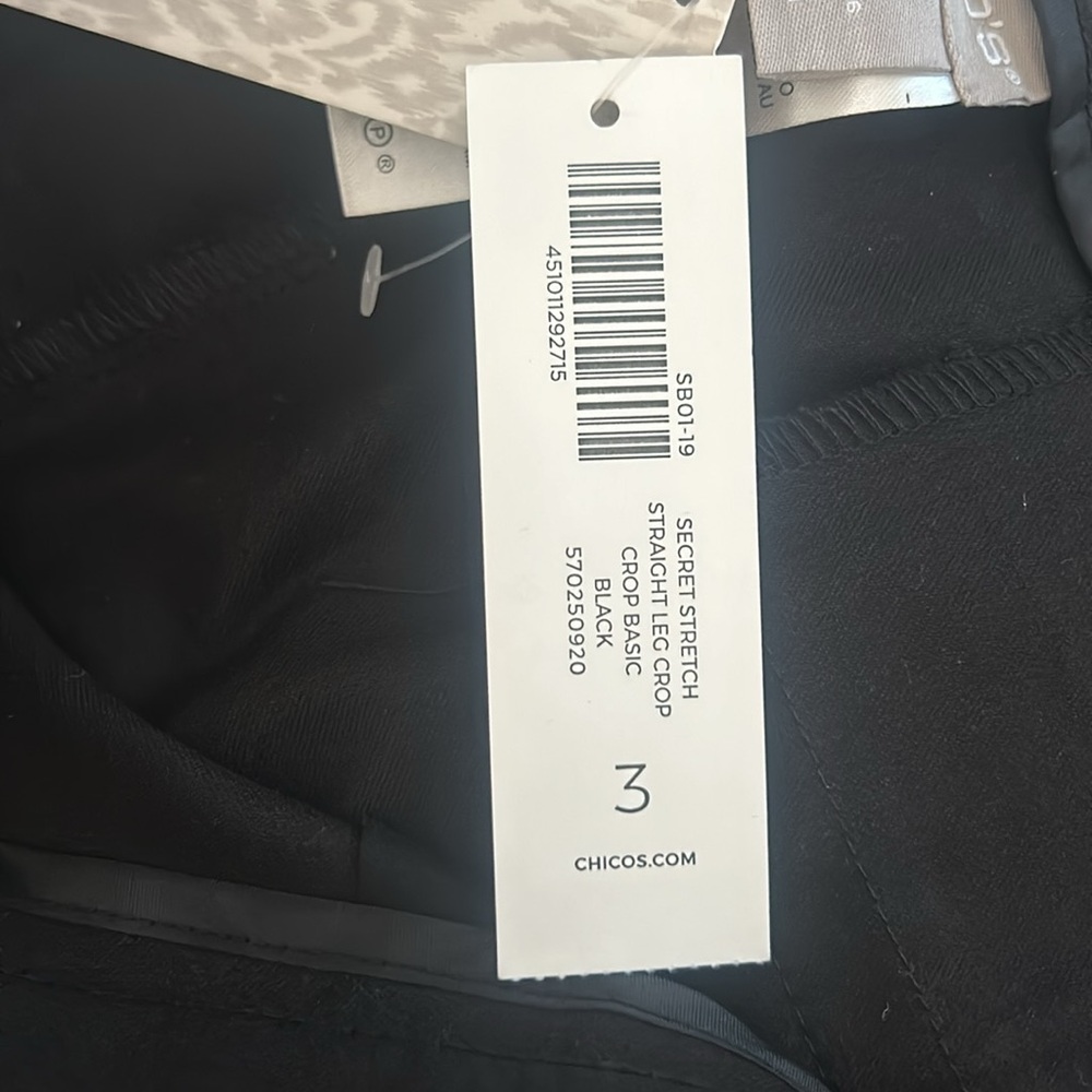 (NWT) Chico’s - Women Secret Stretch Straight Leg Crop Basic Pants - Picture 9 of 13